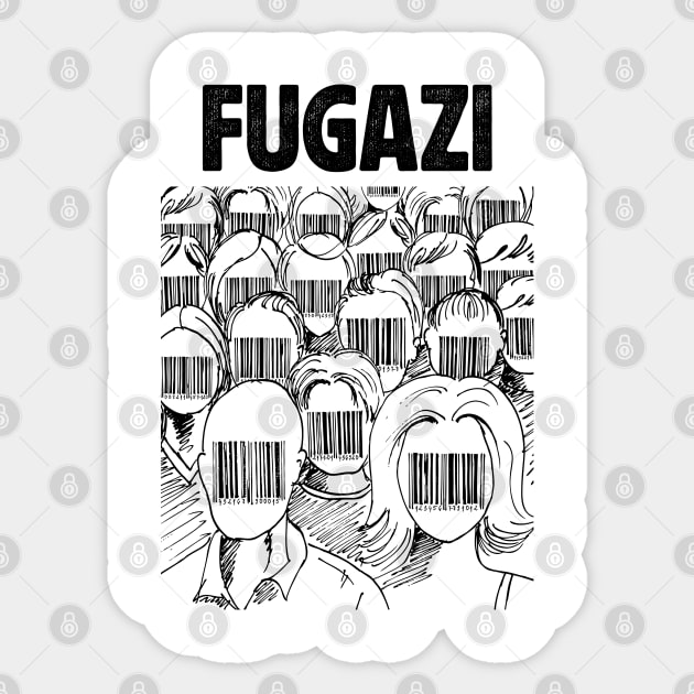 Barcode face Fugazi Sticker by adima